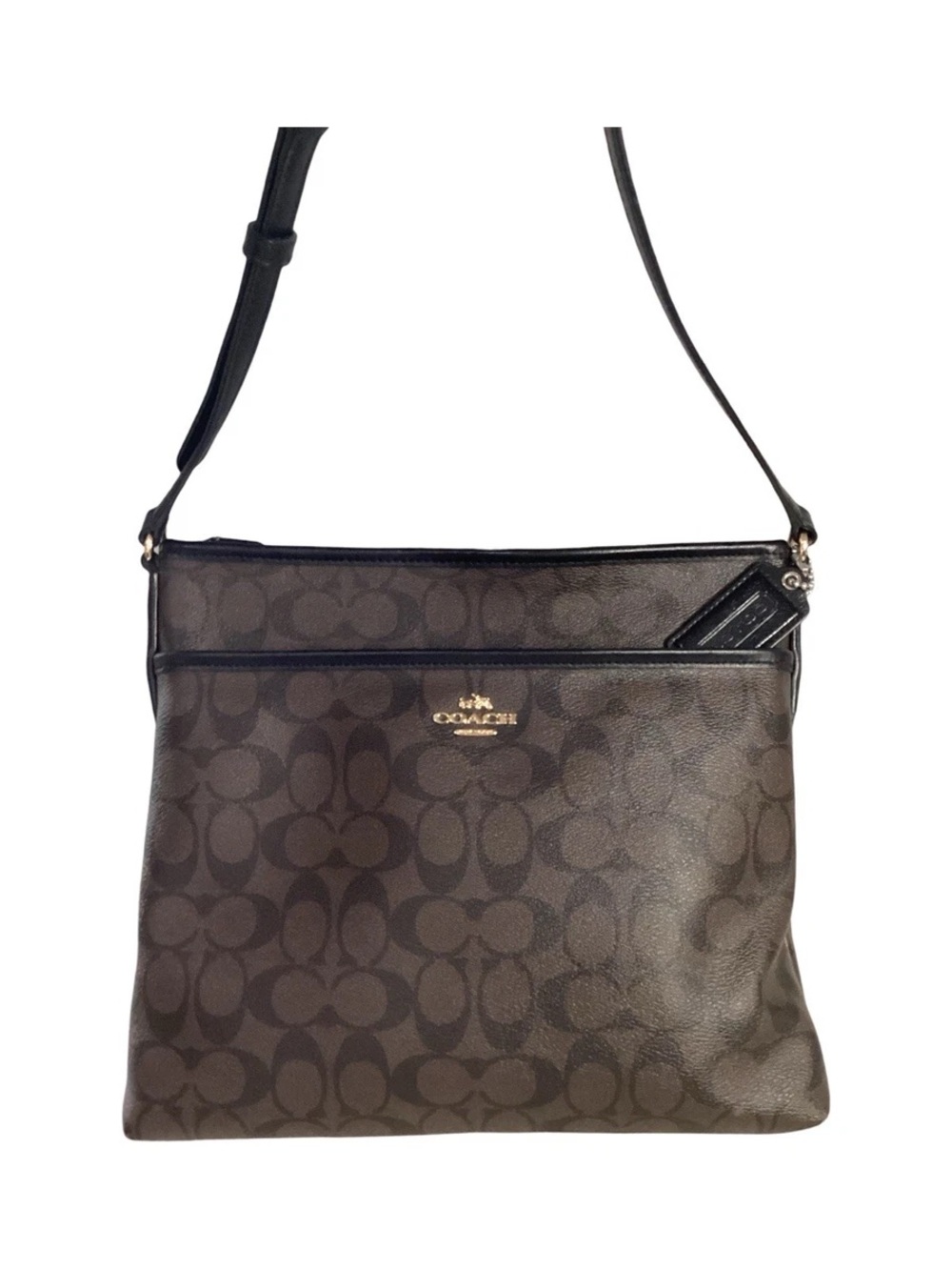 Coach Brown Signature Canvas Crossbody Bag - Coach